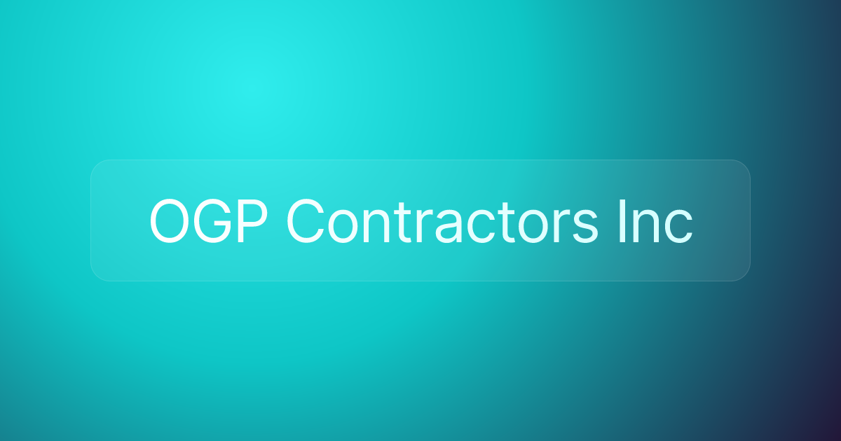 OGP Contractors Inc