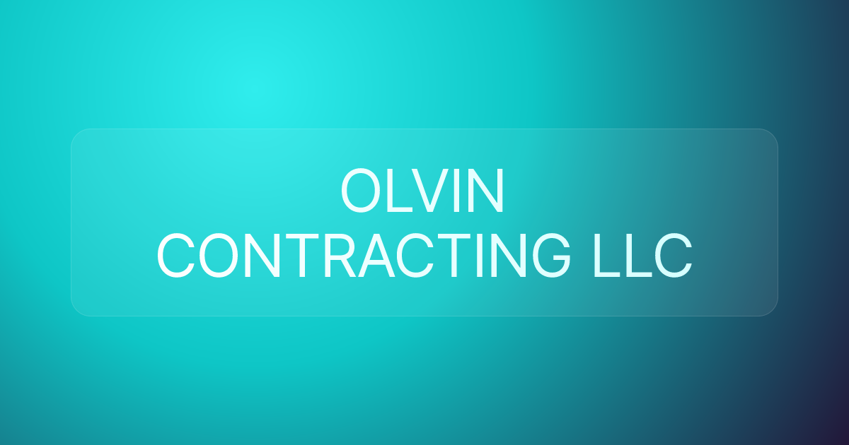 OLVIN CONTRACTING LLC