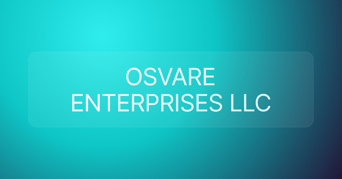 OSVARE ENTERPRISES LLC