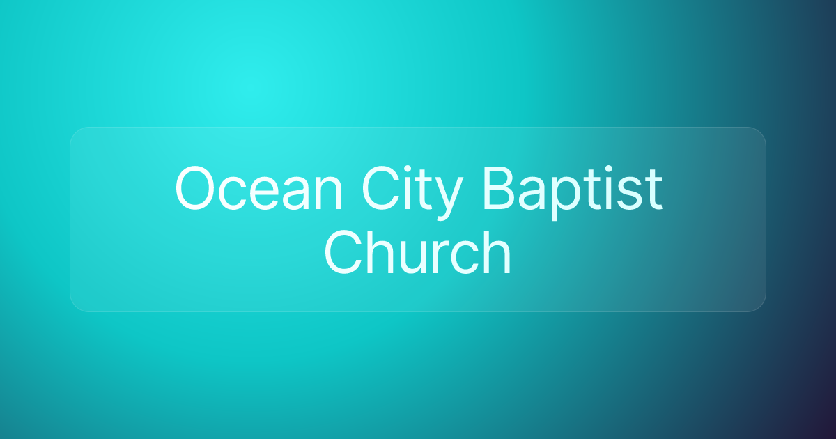 Ocean City Baptist Church