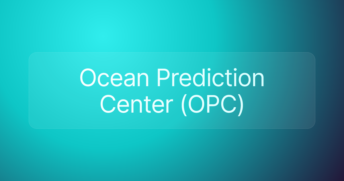 Ocean Prediction Center (OPC)
