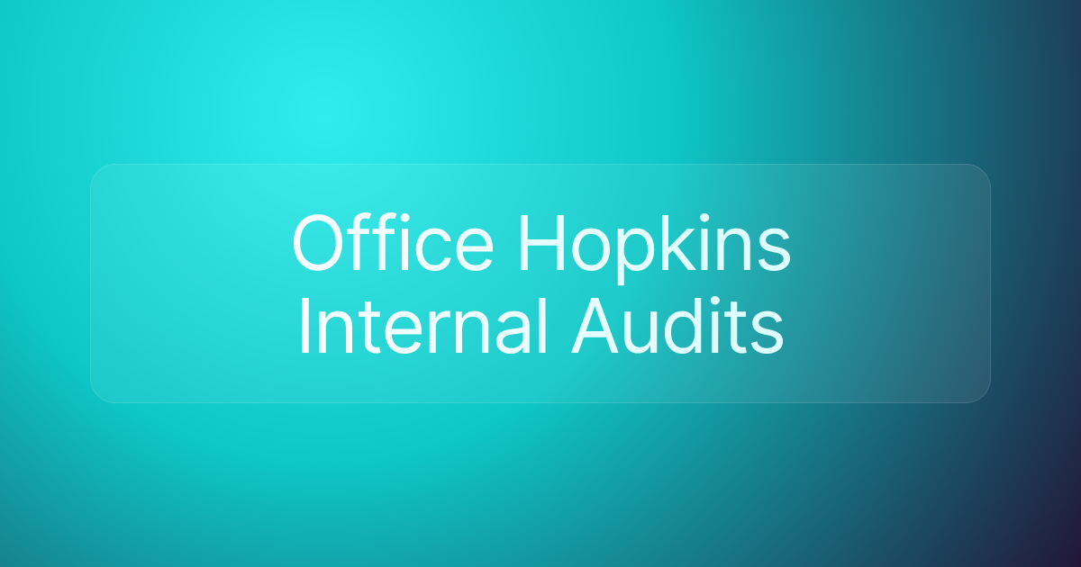 Office Hopkins Internal Audits