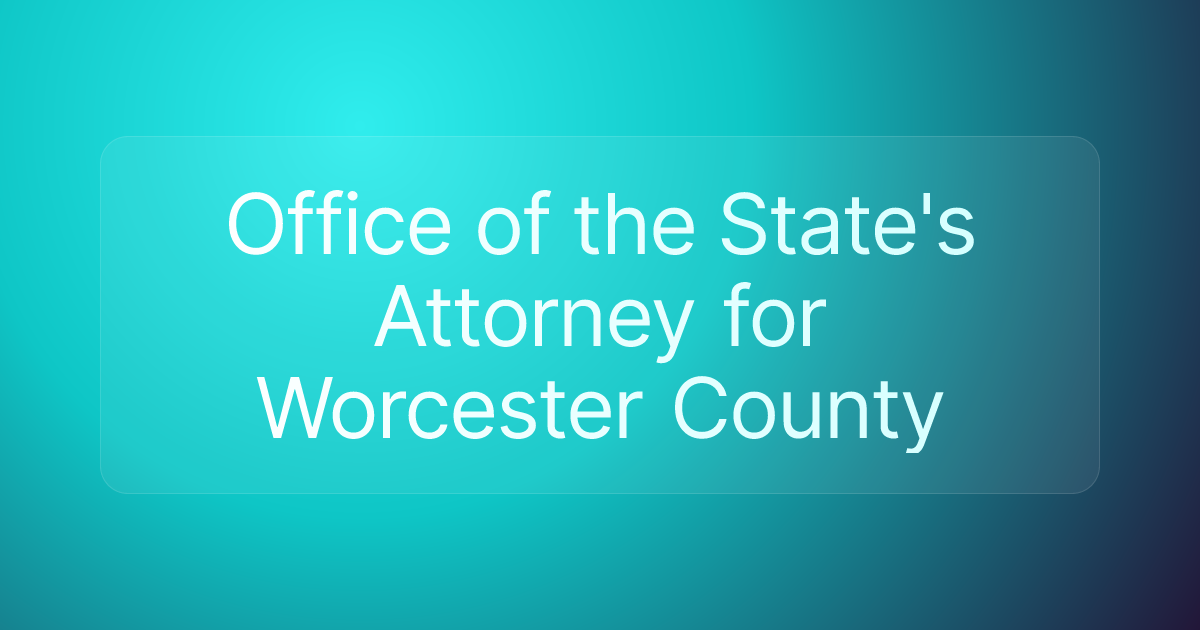 Office of the State's Attorney for Worcester County