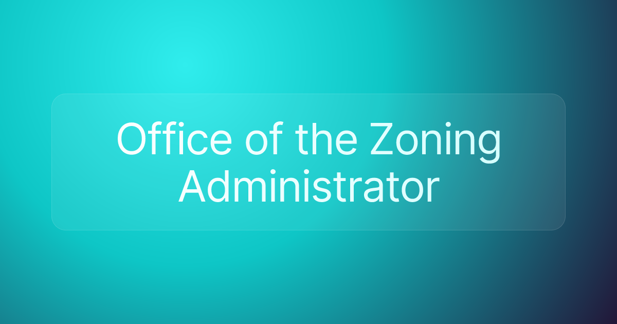 Office of the Zoning Administrator