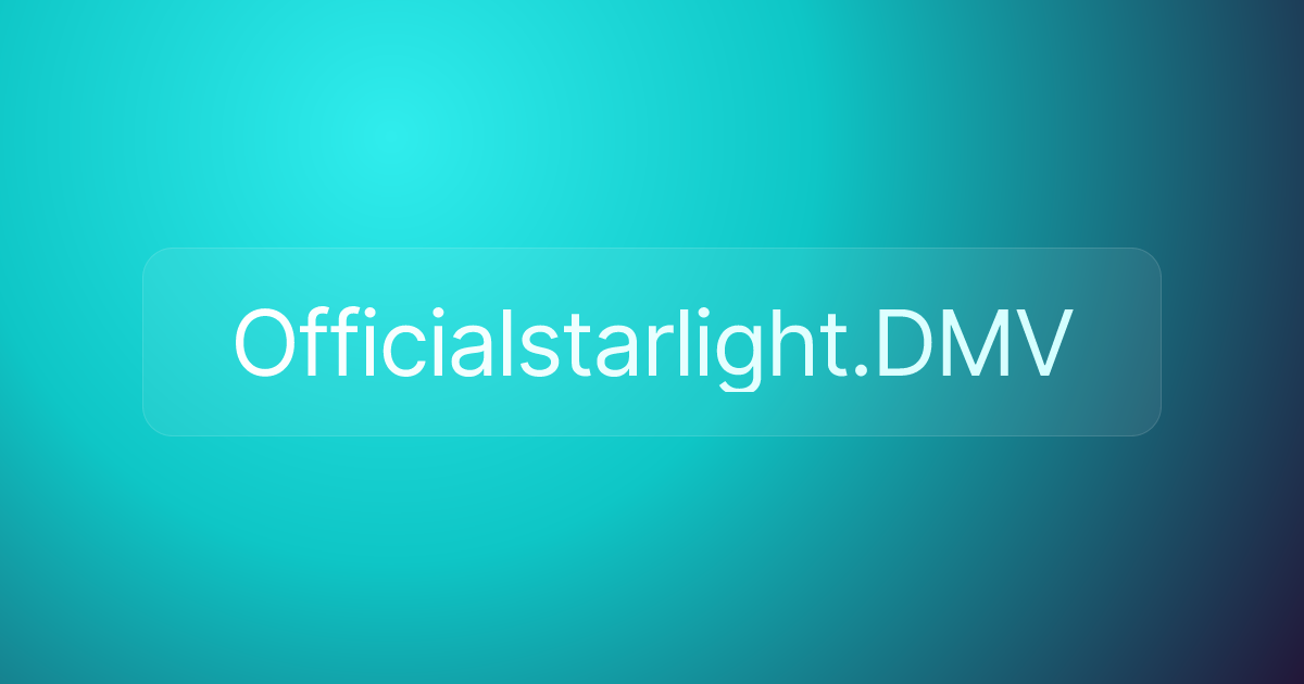 Officialstarlight.DMV