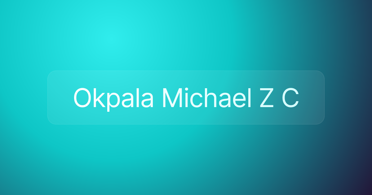 Okpala Michael Z C