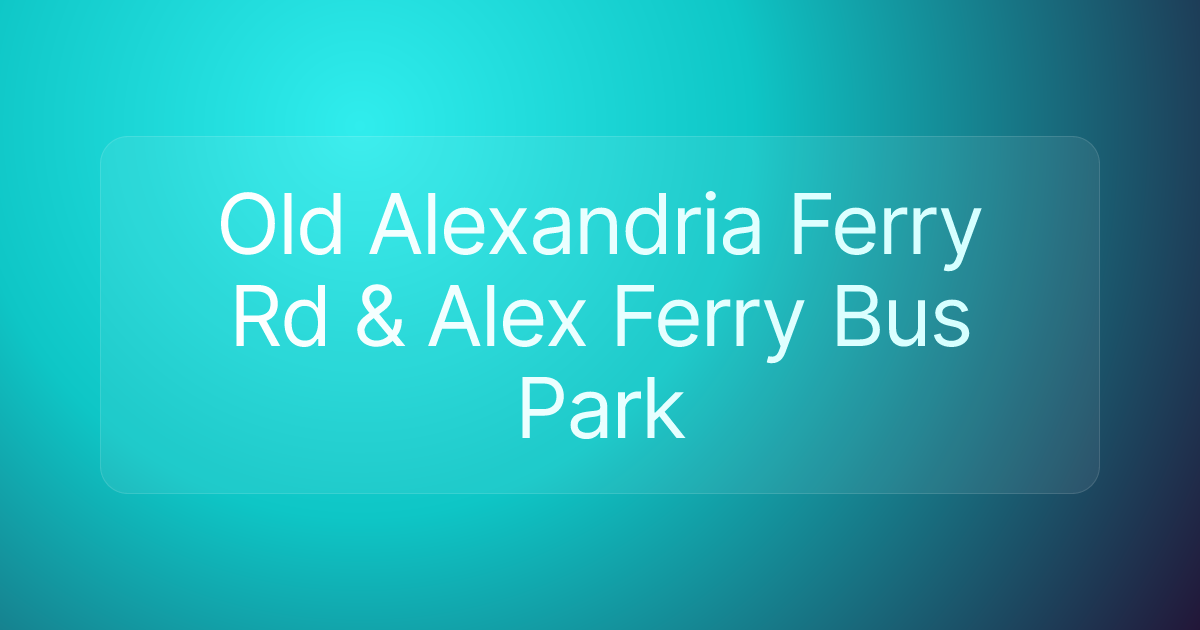 Old Alexandria Ferry Rd & Alex Ferry Bus Park