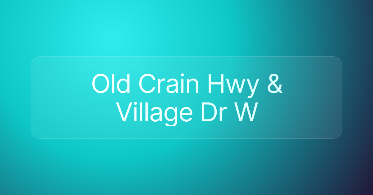 Old Crain Hwy & Village Dr W