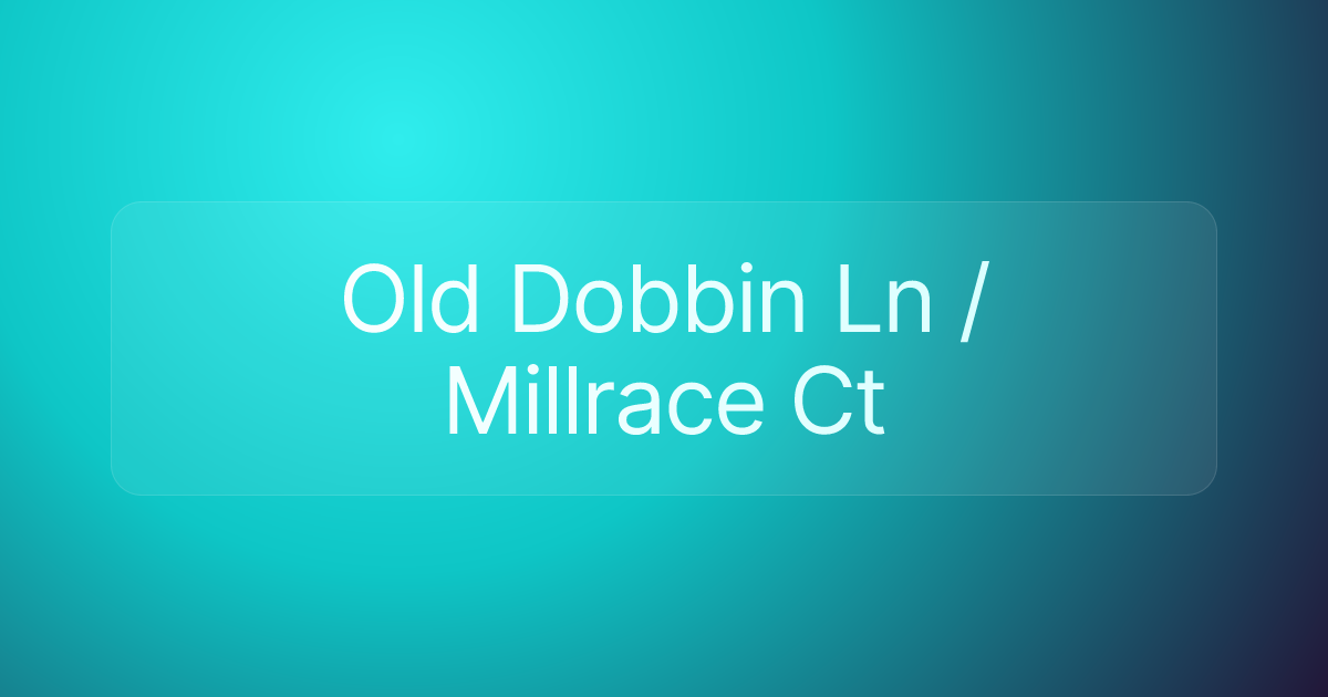 Old Dobbin Ln / Millrace Ct