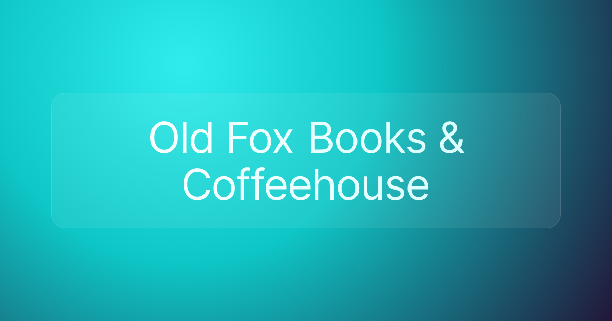 Old Fox Books & Coffeehouse