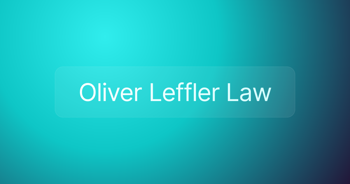Oliver Leffler Law