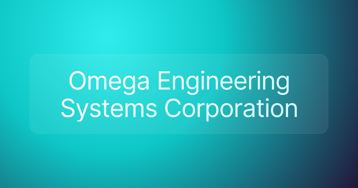 Omega Engineering Systems Corporation