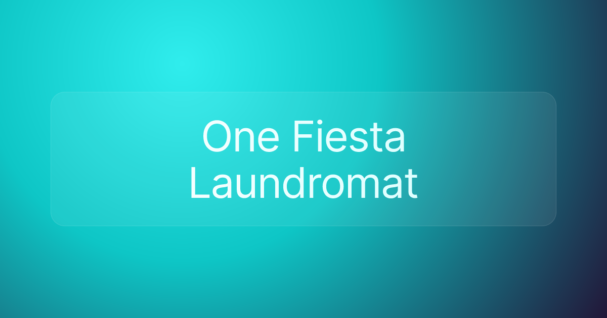 One Fiesta Laundromat