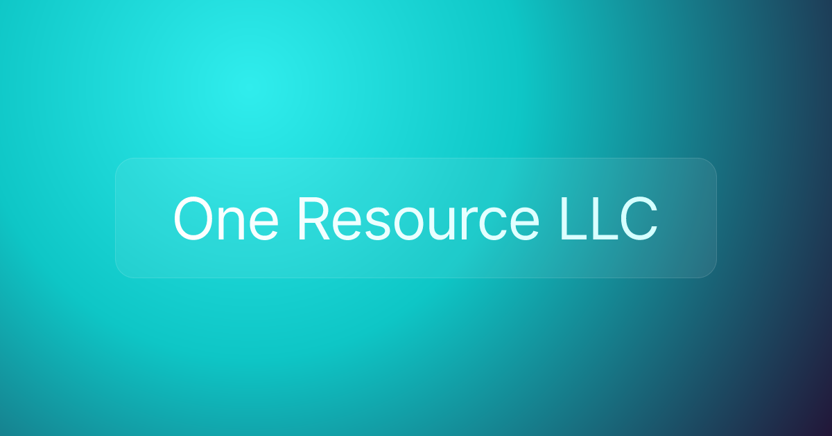 One Resource LLC