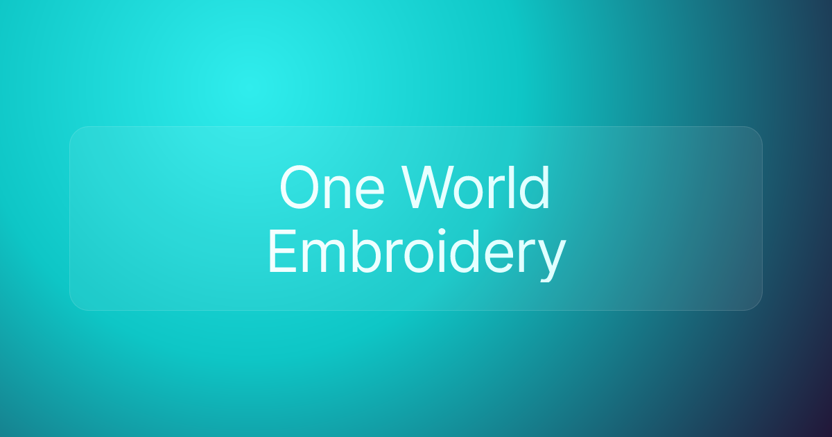 One World Embroidery