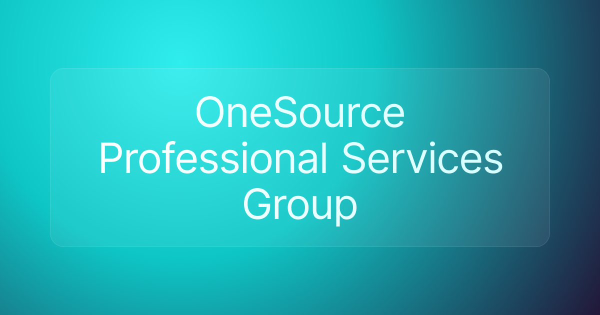 OneSource Professional Services Group