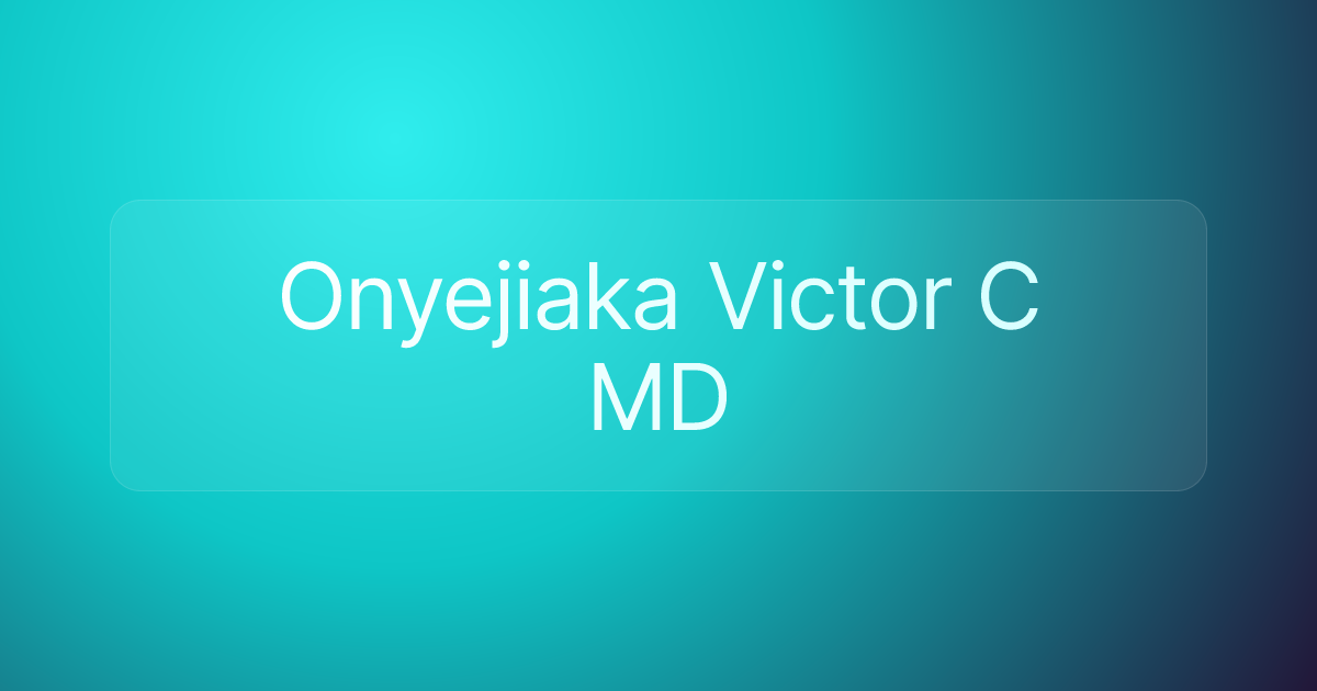 Onyejiaka Victor C MD