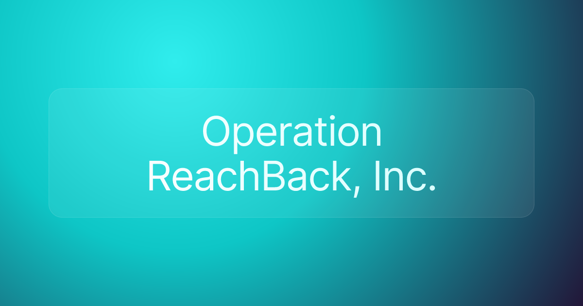 Operation ReachBack, Inc.
