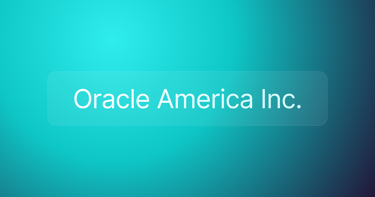 Oracle America Inc.