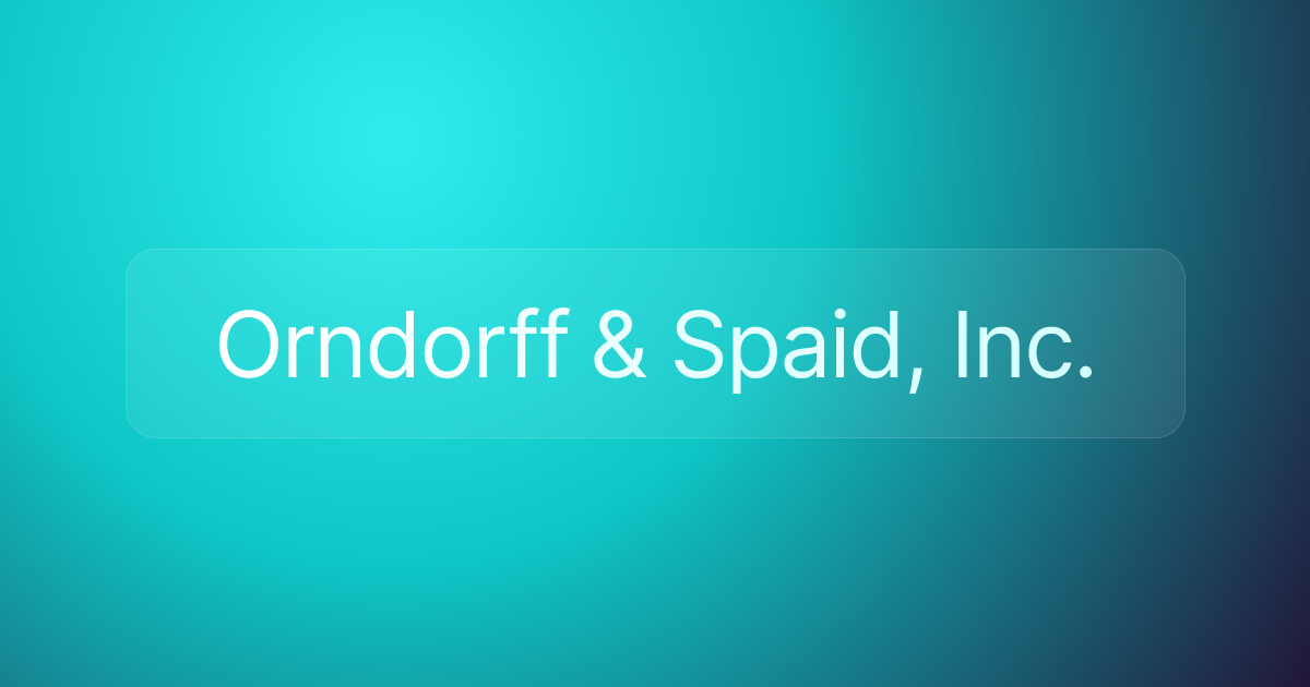 Orndorff & Spaid, Inc.
