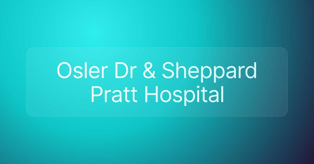 Osler Dr & Sheppard Pratt Hospital