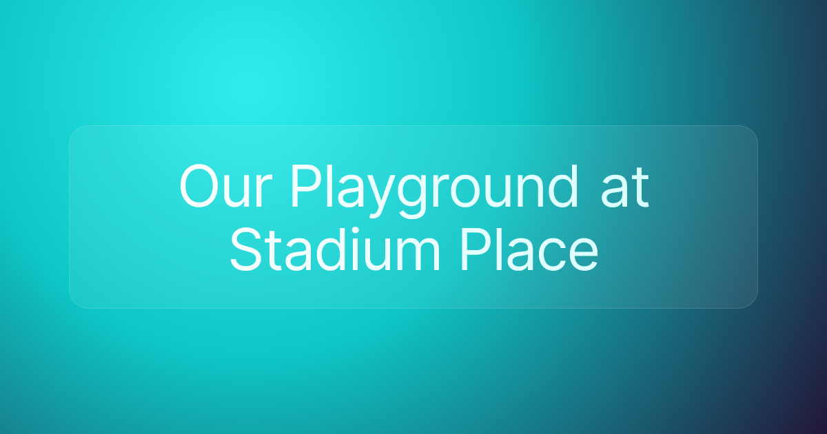 Our Playground at Stadium Place