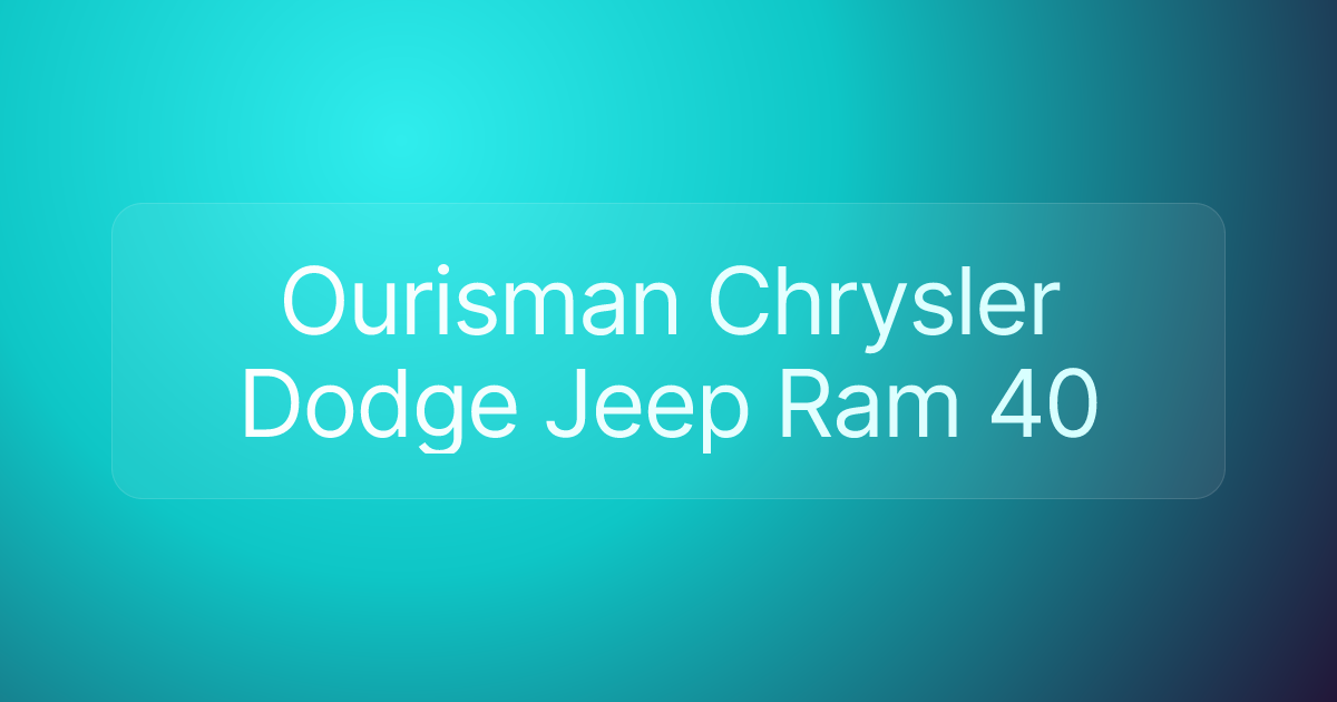 Ourisman Chrysler Dodge Jeep Ram 40