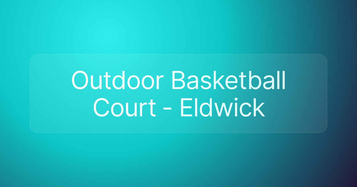 Outdoor Basketball Court - Eldwick