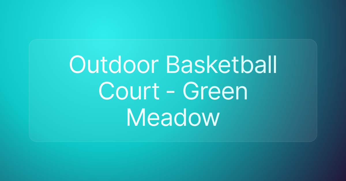 Outdoor Basketball Court - Green Meadow