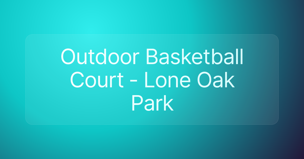 Outdoor Basketball Court - Lone Oak Park