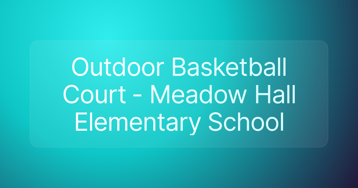Outdoor Basketball Court - Meadow Hall Elementary School