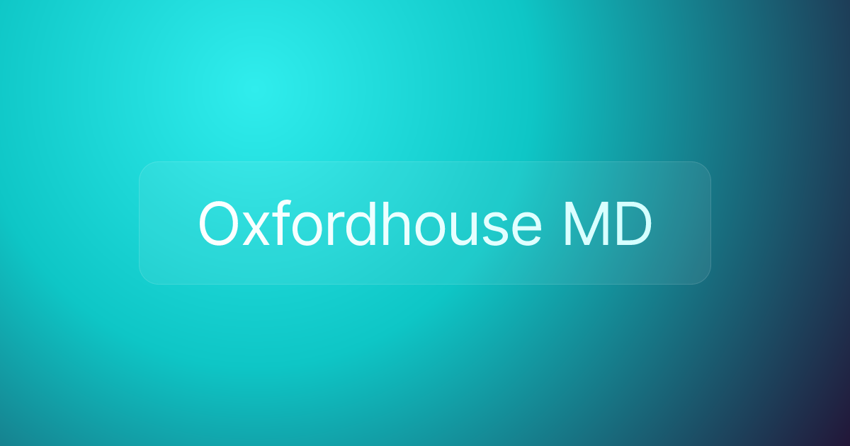 Oxfordhouse MD
