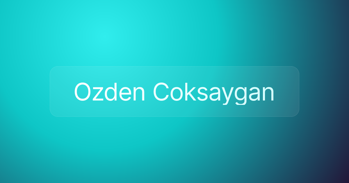 Ozden Coksaygan