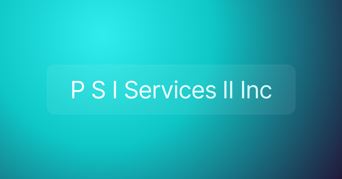 P S I Services II Inc
