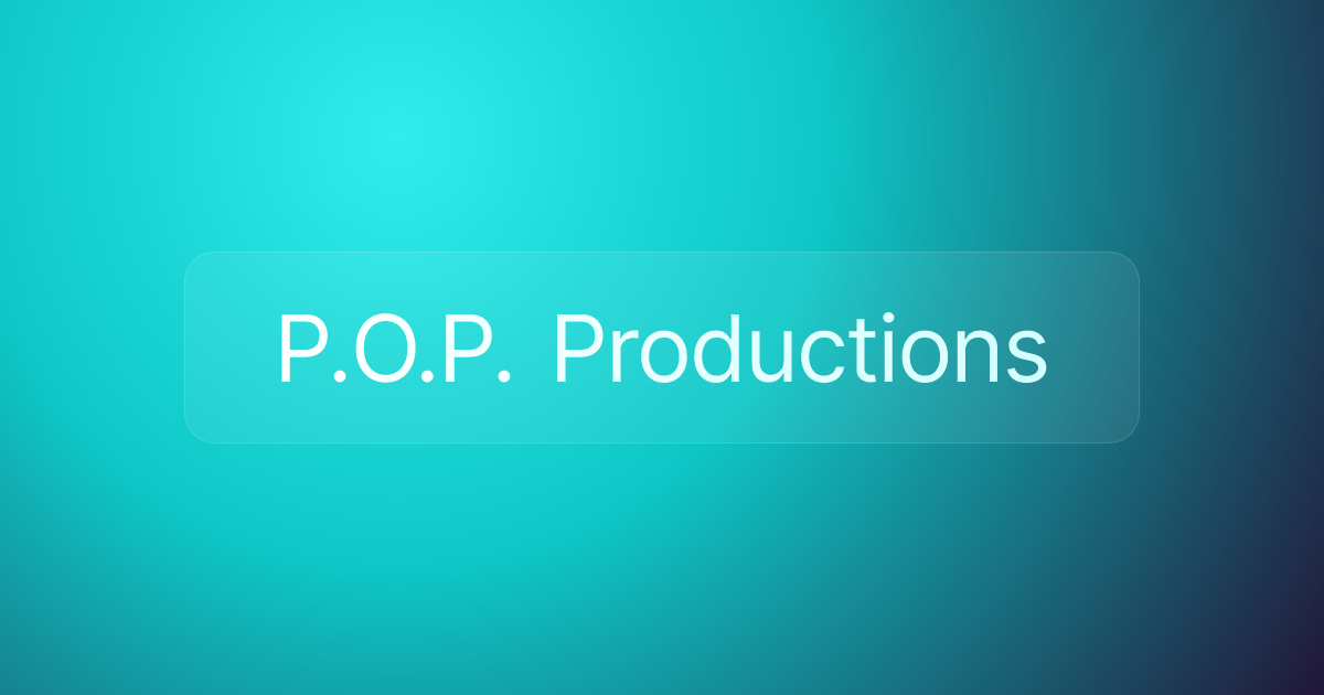 P.O.P. Productions