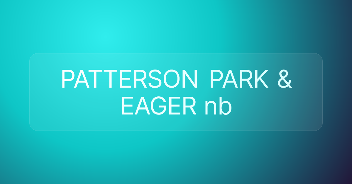 PATTERSON PARK & EAGER nb