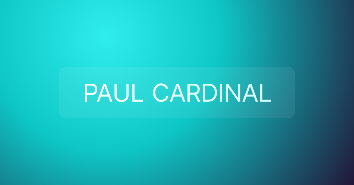 PAUL CARDINAL
