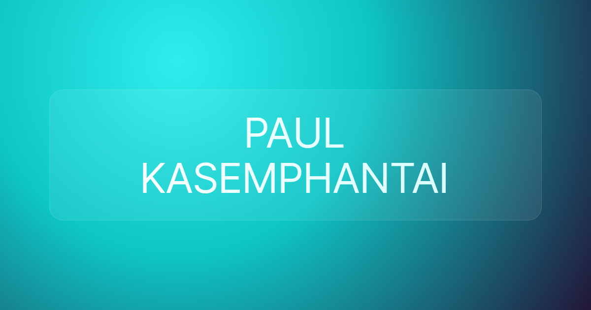 PAUL KASEMPHANTAI