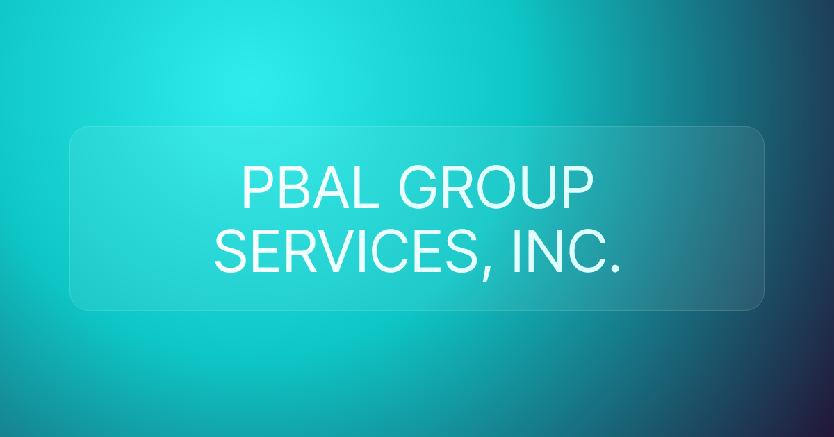 PBAL GROUP SERVICES, INC.