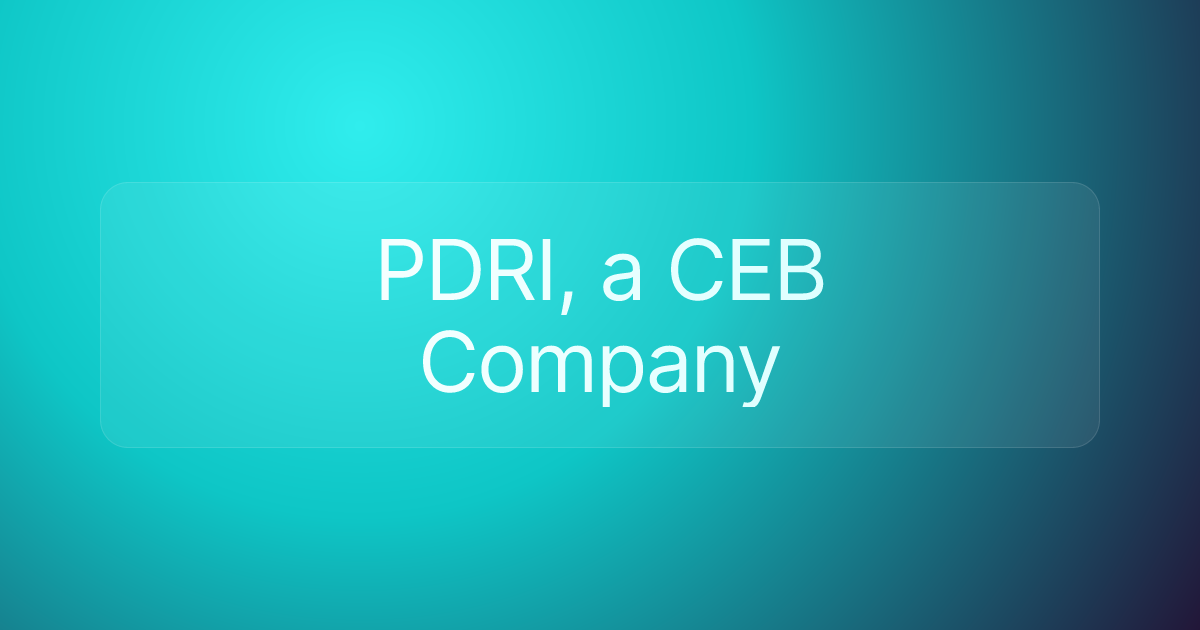 PDRI, a CEB Company