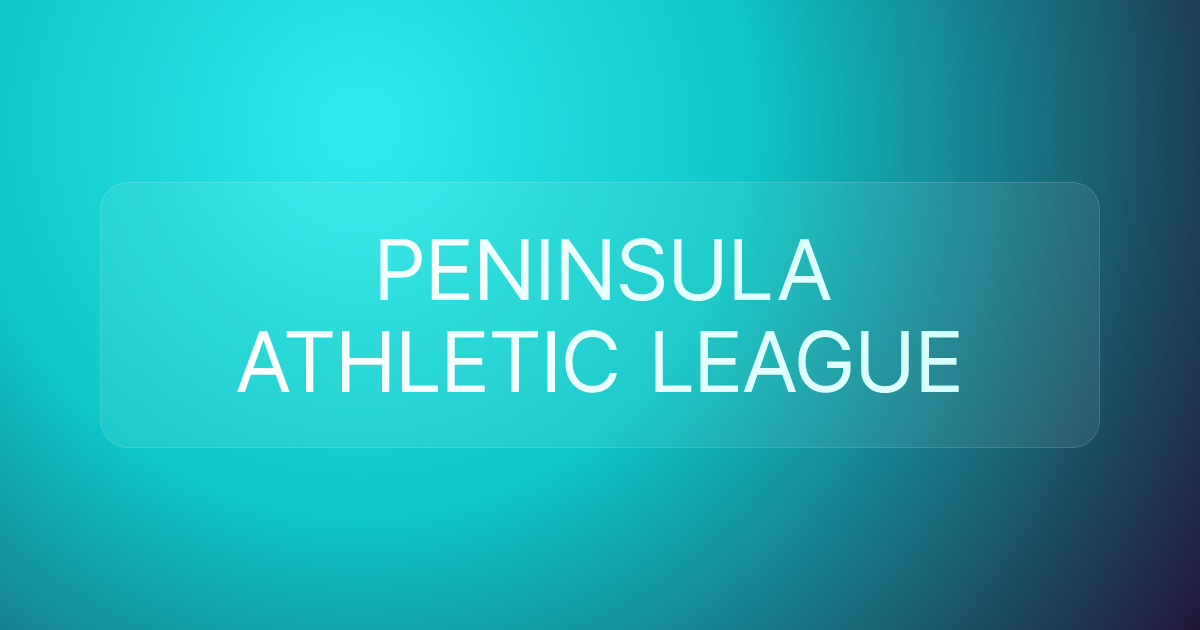 PENINSULA ATHLETIC LEAGUE