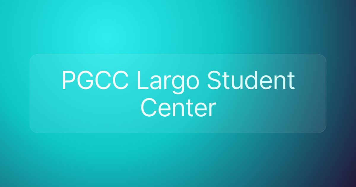 PGCC Largo Student Center