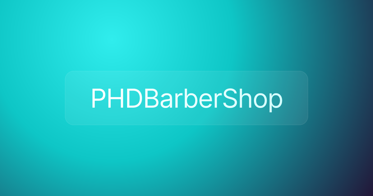 PHDBarberShop