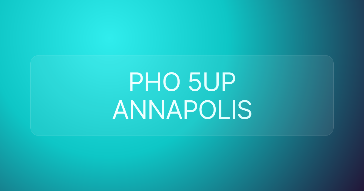 PHO 5UP ANNAPOLIS