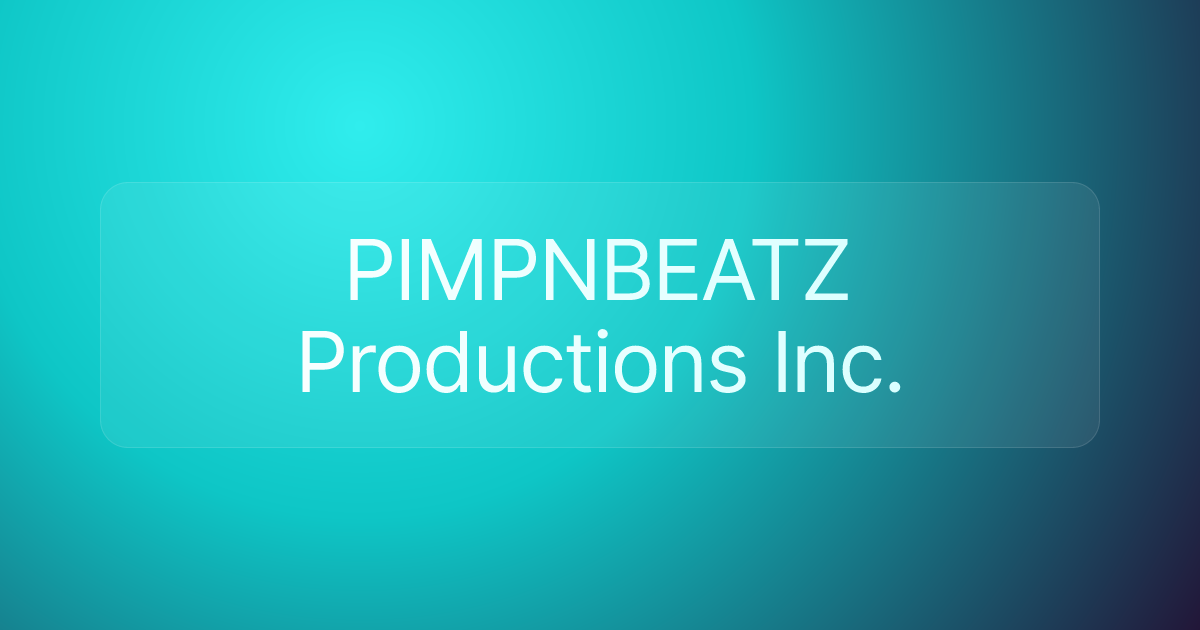 PIMPNBEATZ Productions Inc.