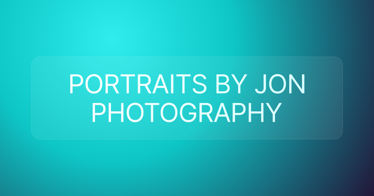 PORTRAITS BY JON PHOTOGRAPHY