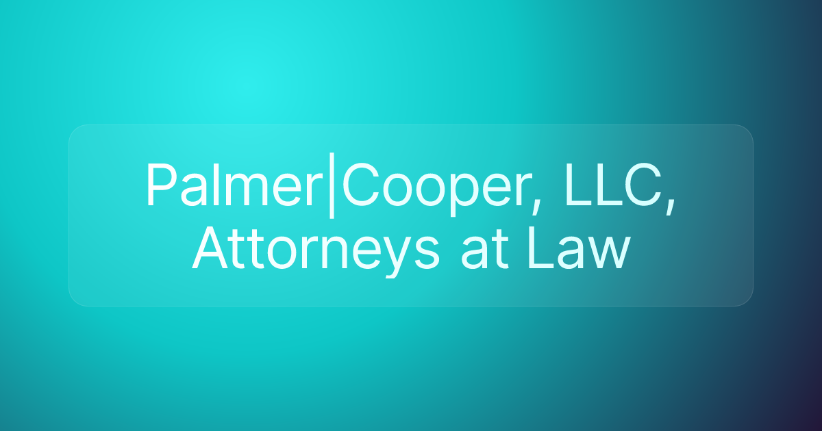 Palmer|Cooper, LLC, Attorneys at Law