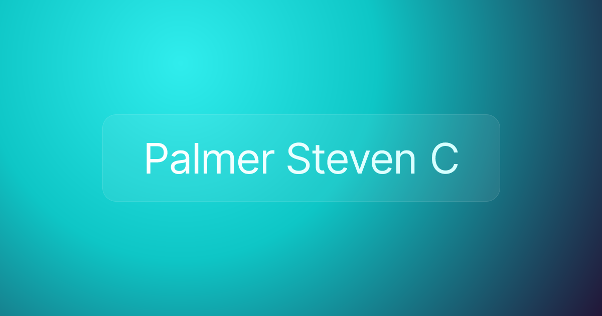 Palmer Steven C
