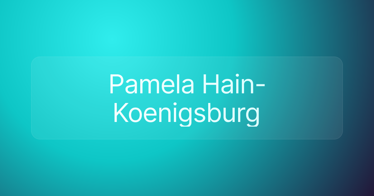 Pamela Hain-Koenigsburg