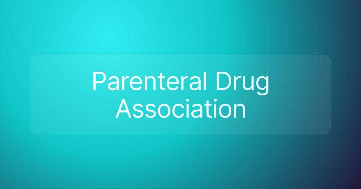 Parenteral Drug Association